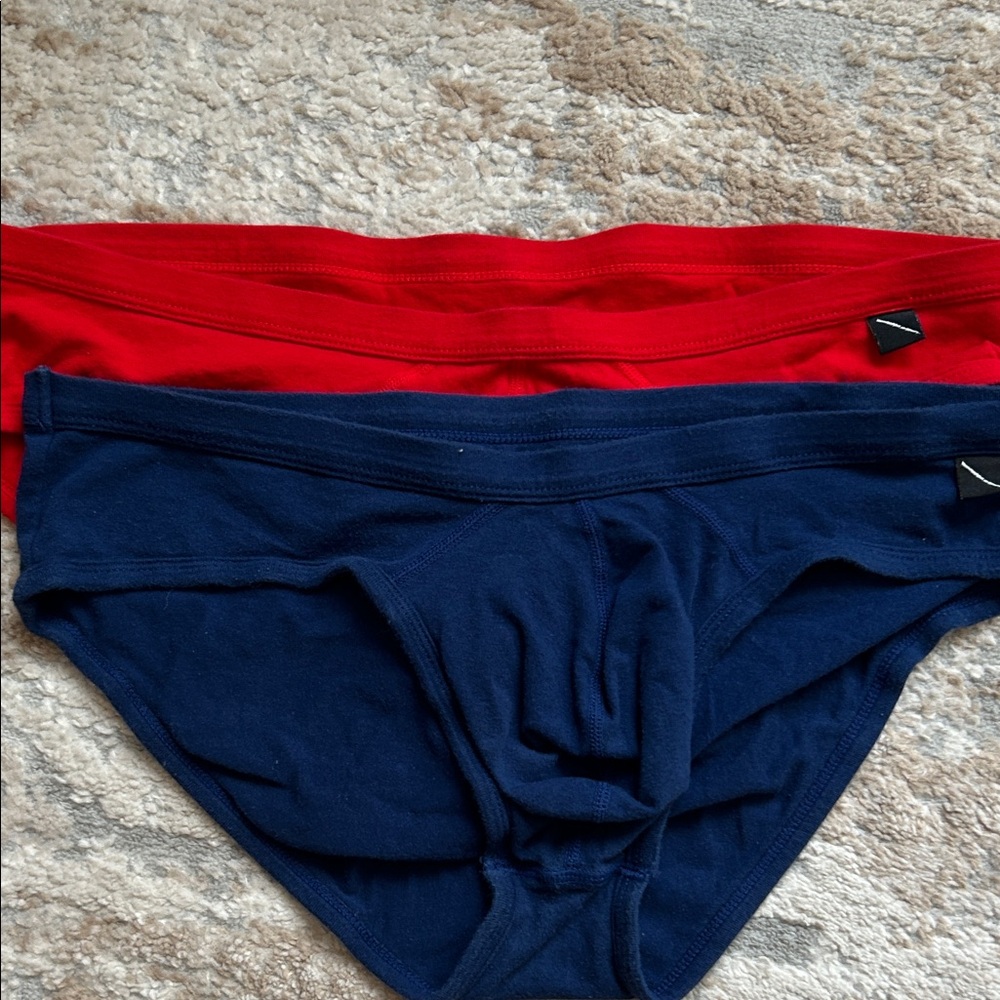 Andrew Christian Men's Briefs - Set of 7 in Red, Blue, and Black - Size Large - Picture 12 of 14